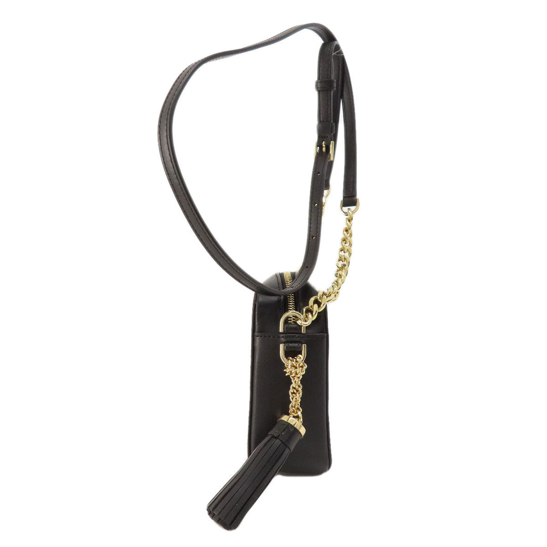 MICHAEL KORS Shoulder Bag PVC black Guinea fireworks motif Women Used Authentic