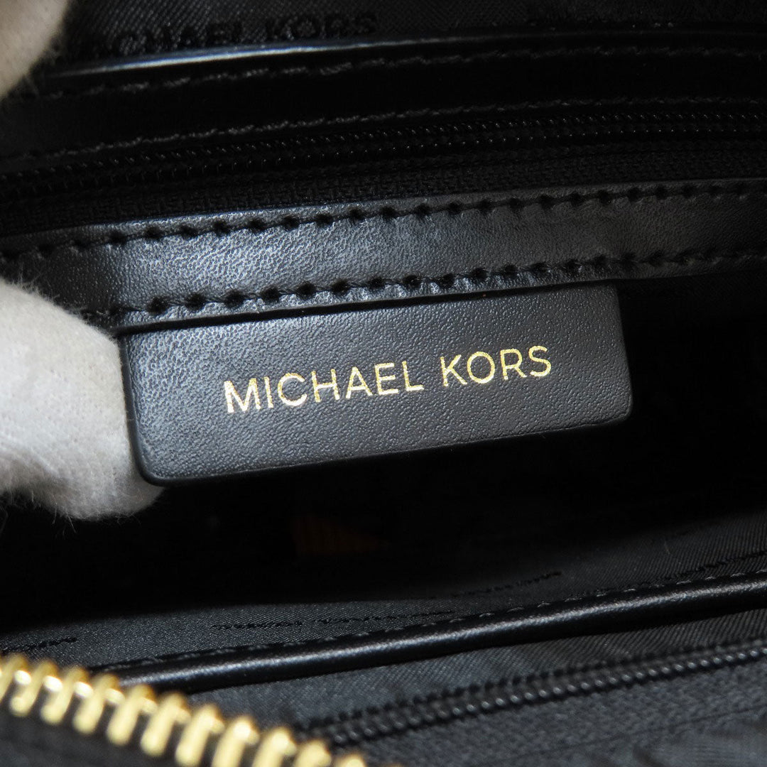 MICHAEL KORS Shoulder Bag PVC black Guinea fireworks motif Women Used Authentic