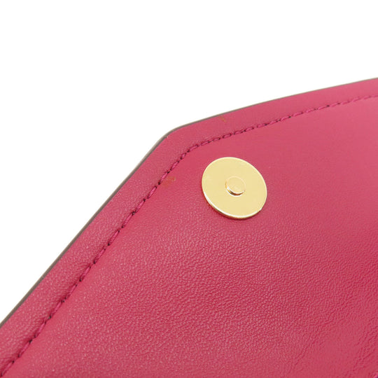 MICHAEL KORS Shoulder Bag PVC pink MK signature Women Used Authentic