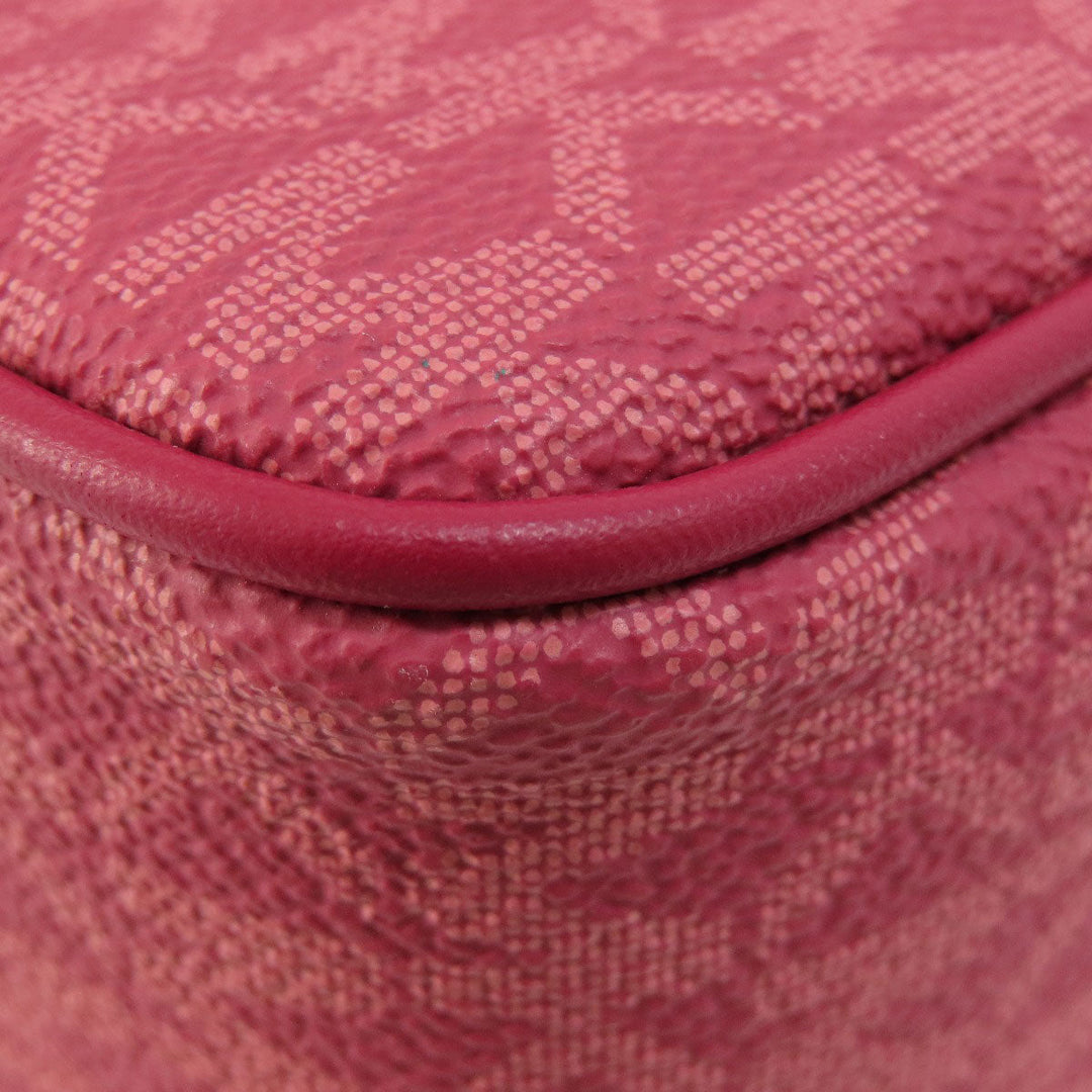 MICHAEL KORS Shoulder Bag PVC pink MK signature Women Used Authentic