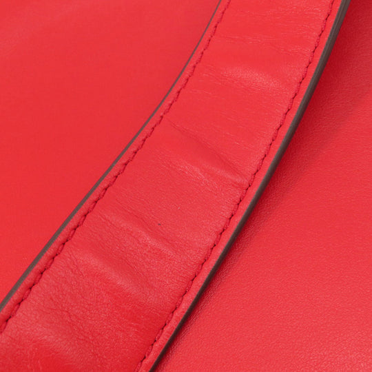 MICHAEL KORS Handbag leather Red logo 2WAY Women Used Authentic