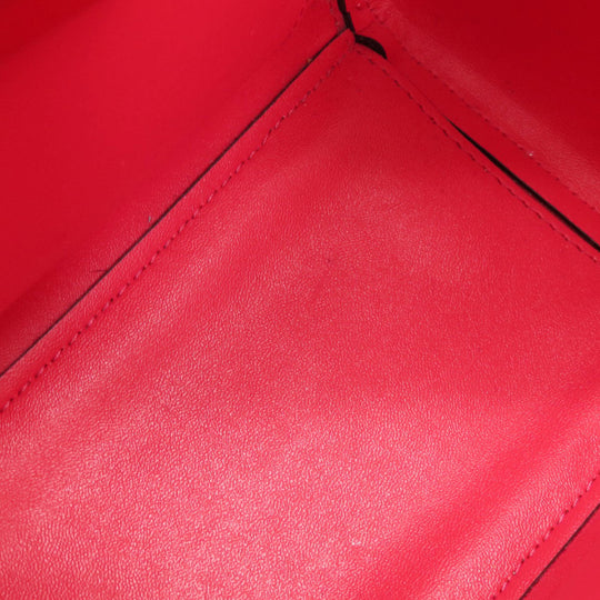 MICHAEL KORS Handbag leather Red logo 2WAY Women Used Authentic