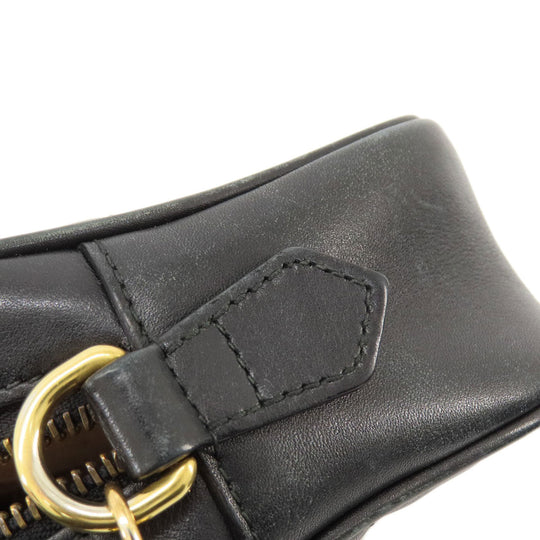 GUCCI Shoulder Bag 448065 Calfskin black GG Marmont mini bag