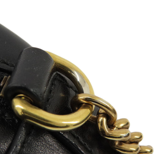 GUCCI Shoulder Bag 448065 Calfskin black GG Marmont mini bag