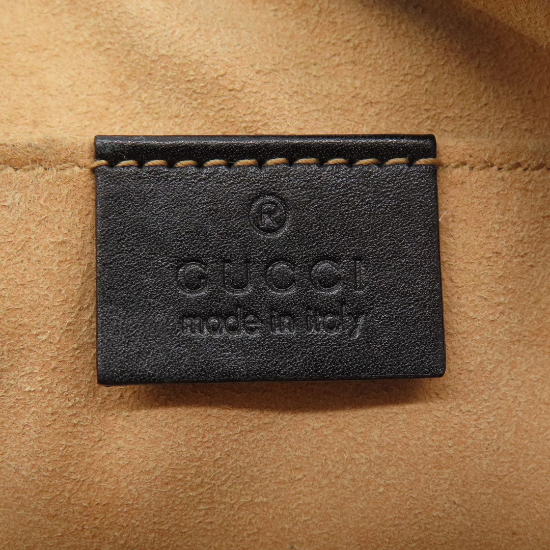 GUCCI Shoulder Bag 448065 Calfskin black GG Marmont mini bag