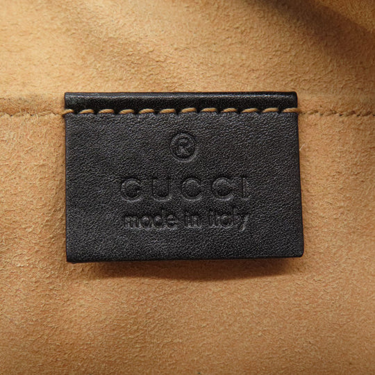GUCCI Shoulder Bag 448065 Calfskin black GG Marmont mini bag