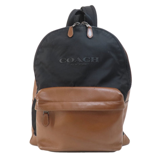 COACH Backpack F59321 leather black logo