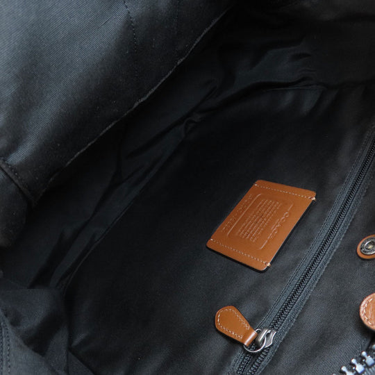 COACH Backpack F59321 leather black logo