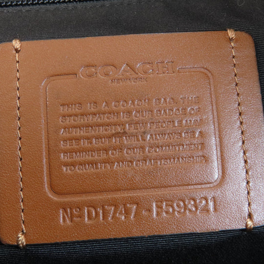 COACH Backpack F59321 leather black logo
