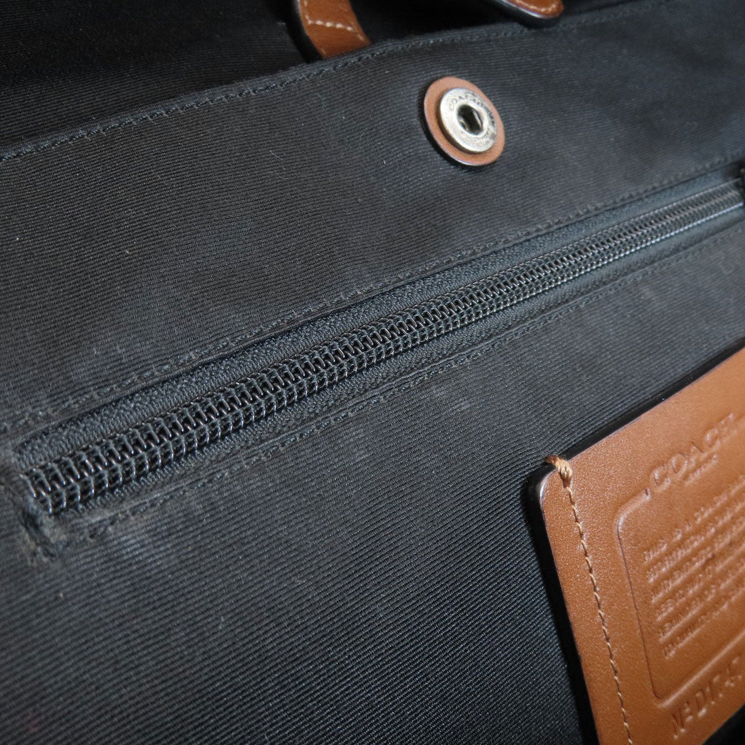 COACH Backpack F59321 leather black logo