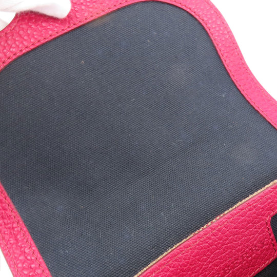 BURBERRY Shoulder Bag leather Red Mini cross body Women Used Authentic