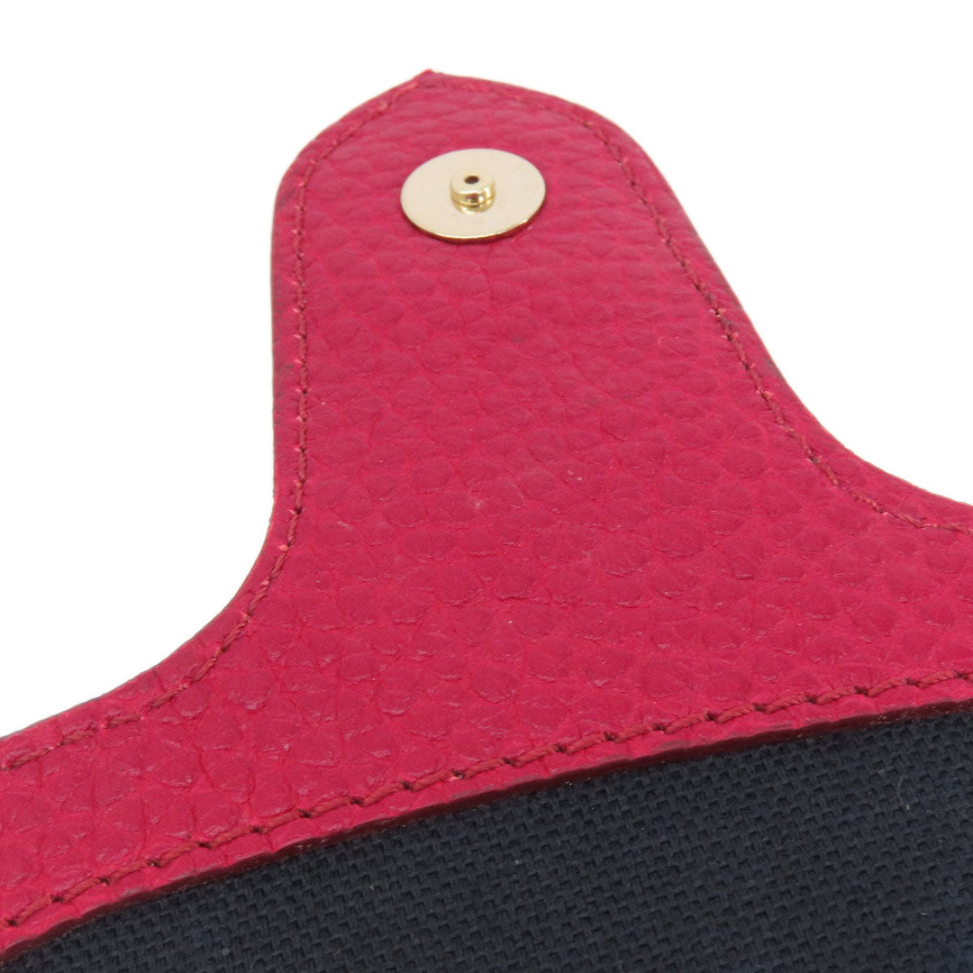 BURBERRY Shoulder Bag leather Red Mini cross body Women Used Authentic