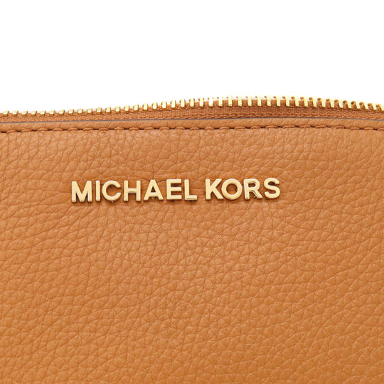 MICHAEL KORS Shoulder Bag Leather, PVC Brown logoMetal MK Signature Women Used Authentic