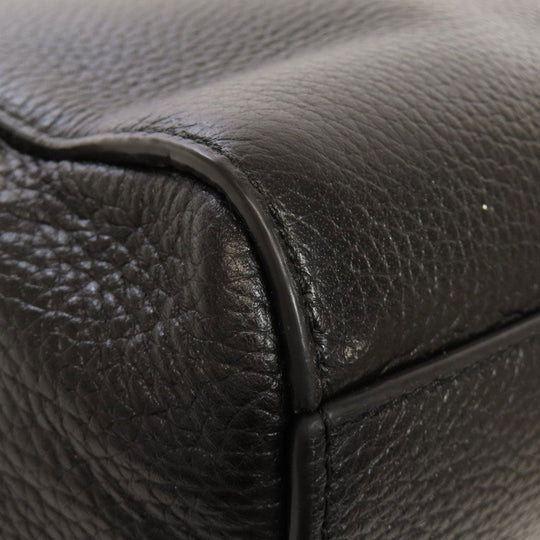 MICHAEL KORS Tote Bag leather black logo Women Used Authentic