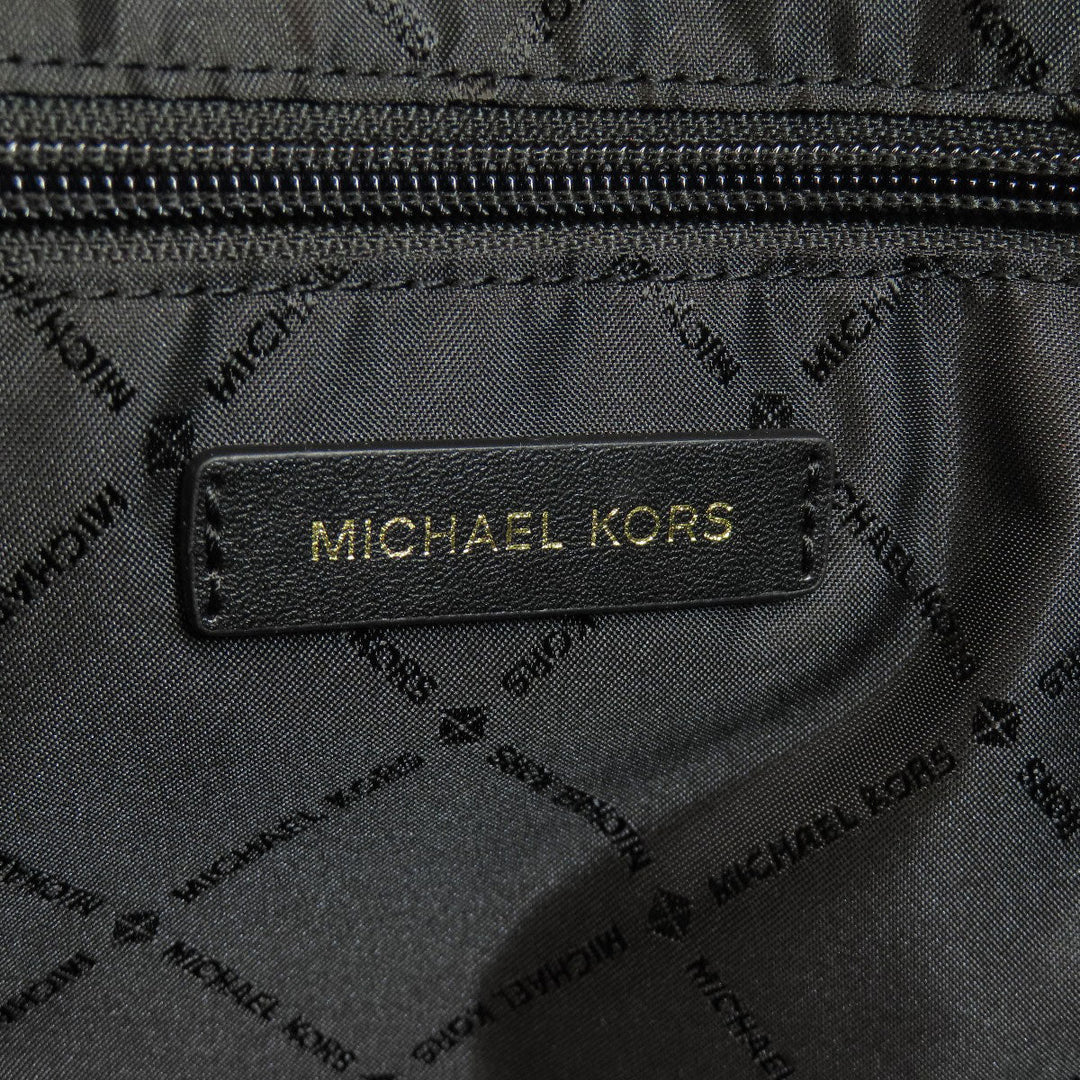 MICHAEL KORS Tote Bag leather black logo Women Used Authentic