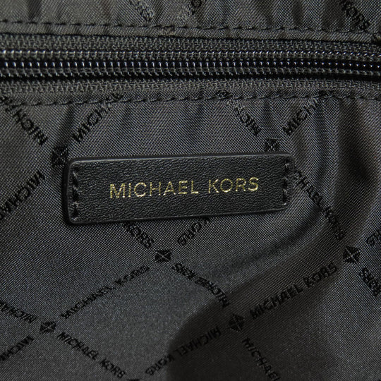 MICHAEL KORS Tote Bag leather black logo Women Used Authentic