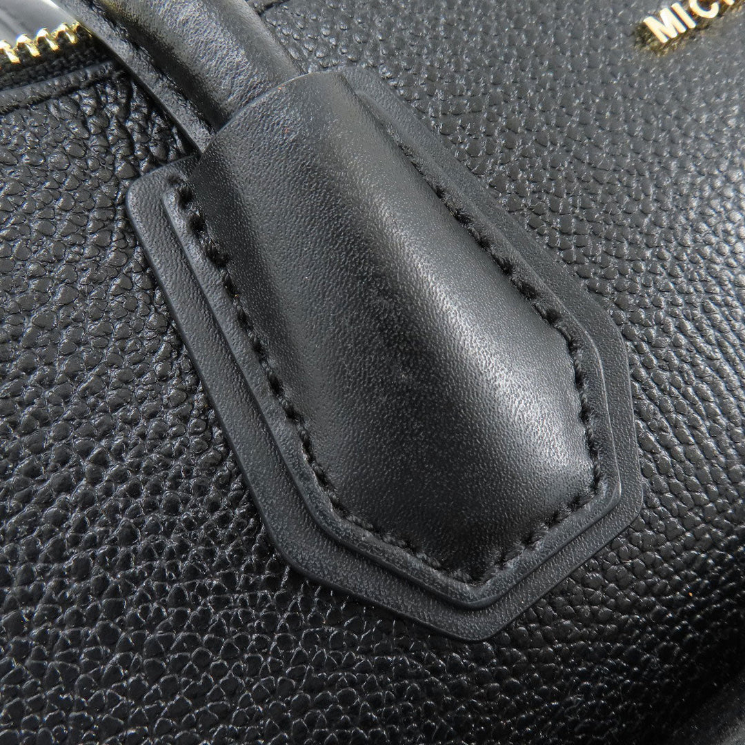 MICHAEL KORS Tote Bag leather black logo Women Used Authentic
