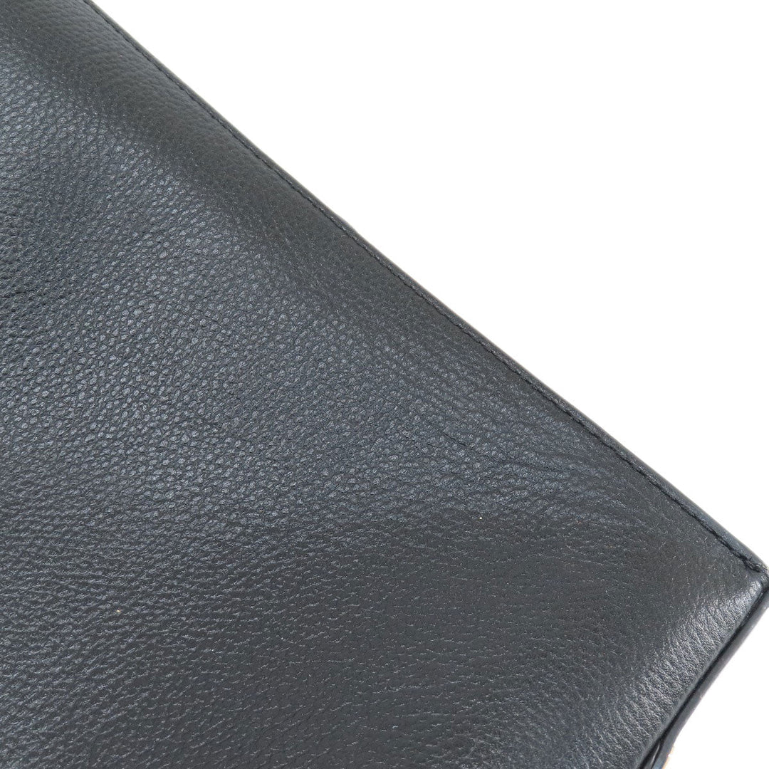 MICHAEL KORS Tote Bag leather black logo Women Used Authentic
