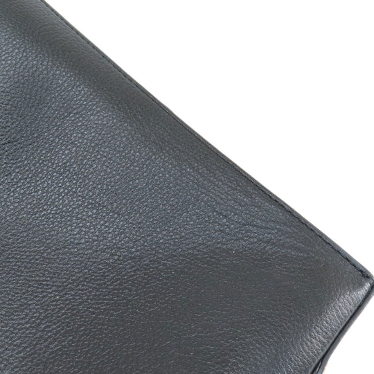 MICHAEL KORS Tote Bag leather black logo Women Used Authentic
