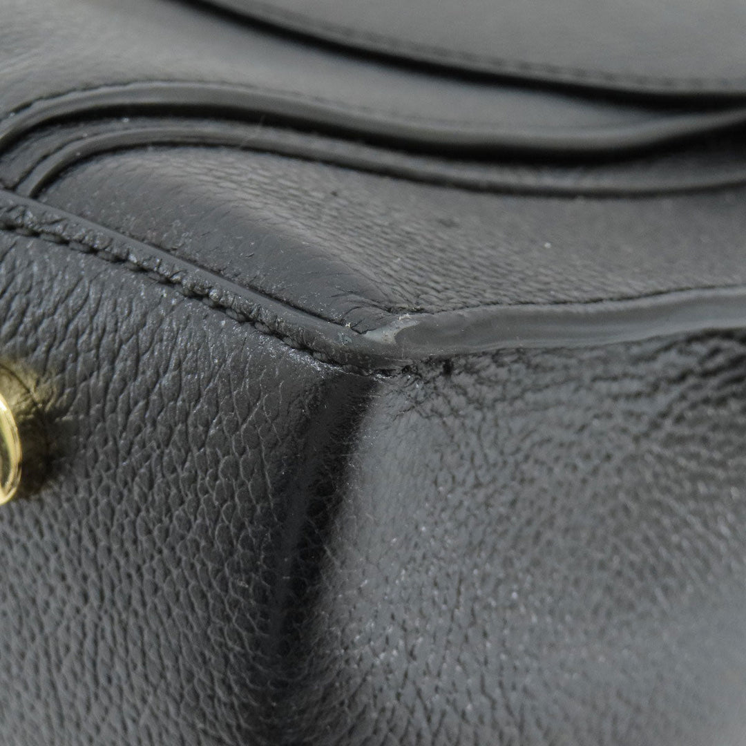 MICHAEL KORS Tote Bag leather black logo Women Used Authentic