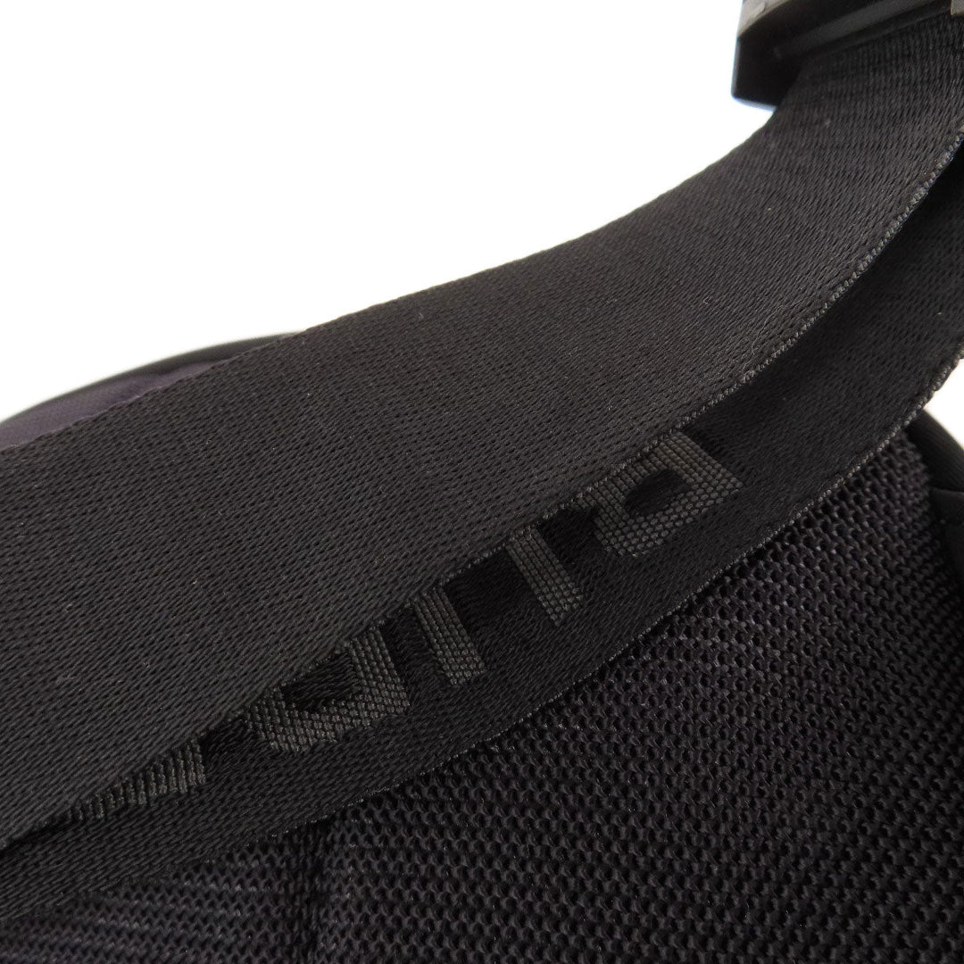 BURBERRY Hip bag Nylon black logo Women Used Authentic