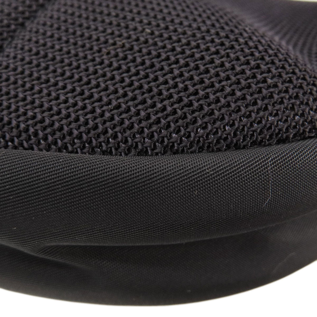 BURBERRY Hip bag Nylon black logo Women Used Authentic