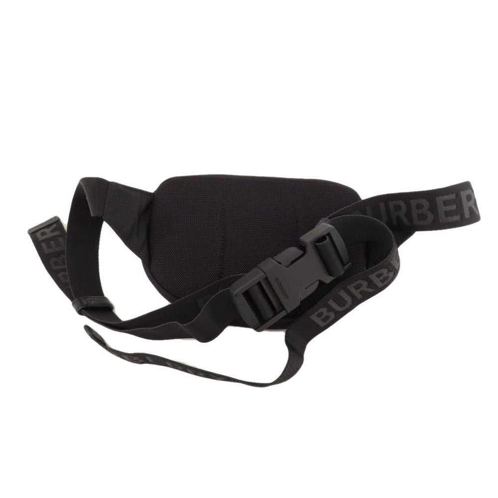 BURBERRY Hip bag Nylon black logo Women Used Authentic