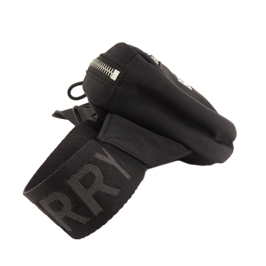 BURBERRY Hip bag Nylon black logo Women Used Authentic