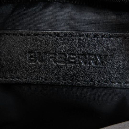 BURBERRY Hip bag Nylon black logo Women Used Authentic