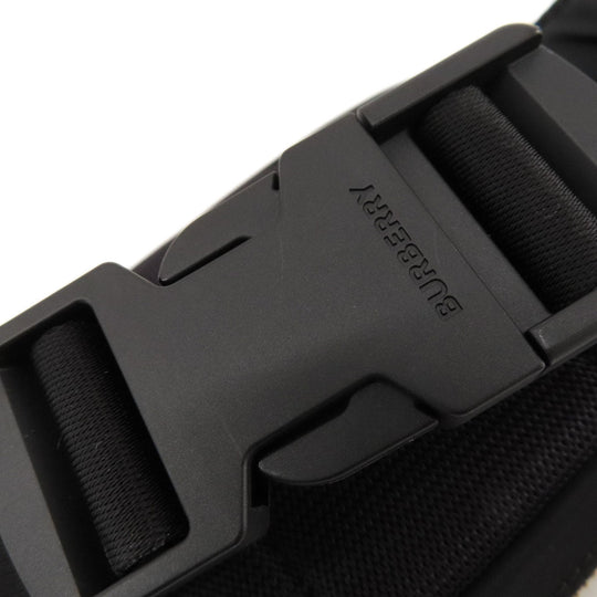 BURBERRY Hip bag Nylon black logo Women Used Authentic