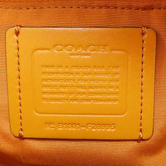 COACH Backpack F28995 leather yellow logo