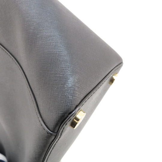 MICHAEL KORS Tote Bag PVC black logo Women Used Authentic