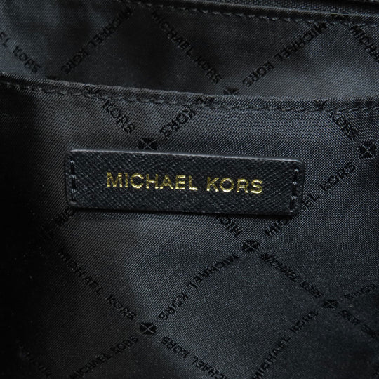 MICHAEL KORS Tote Bag PVC black logo Women Used Authentic