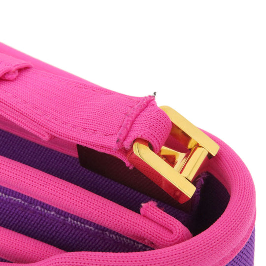 MARNI Shoulder Bag canvas pink logo Women Used Authentic