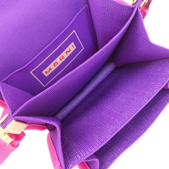 MARNI Shoulder Bag canvas pink logo Women Used Authentic