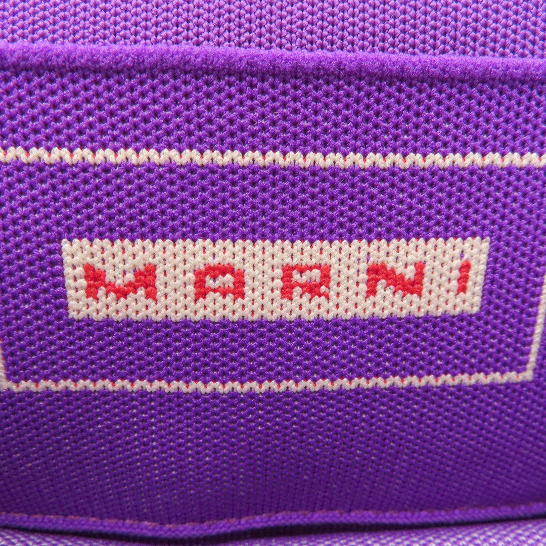 MARNI Shoulder Bag canvas pink logo Women Used Authentic
