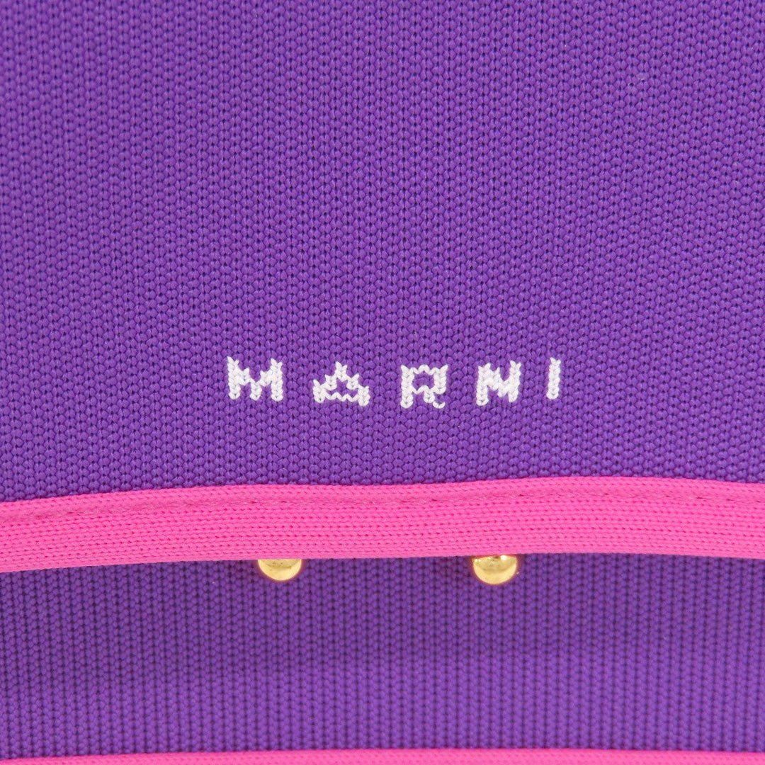 MARNI Shoulder Bag canvas pink logo Women Used Authentic
