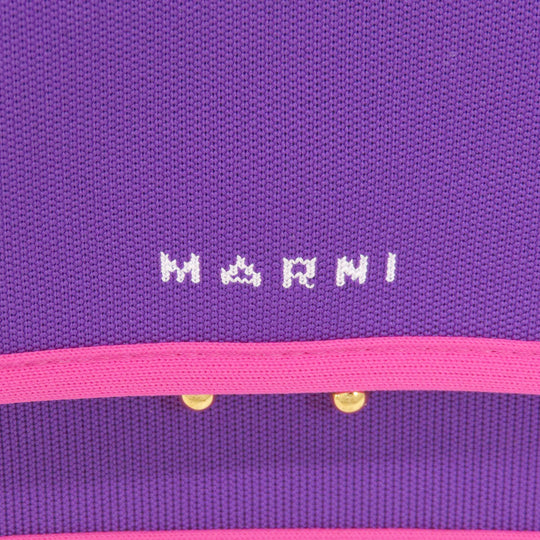 MARNI Shoulder Bag canvas pink logo Women Used Authentic