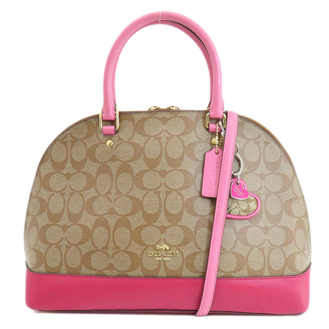 COACH Tote Bag F29564 PVC Brown Signature 2WAY