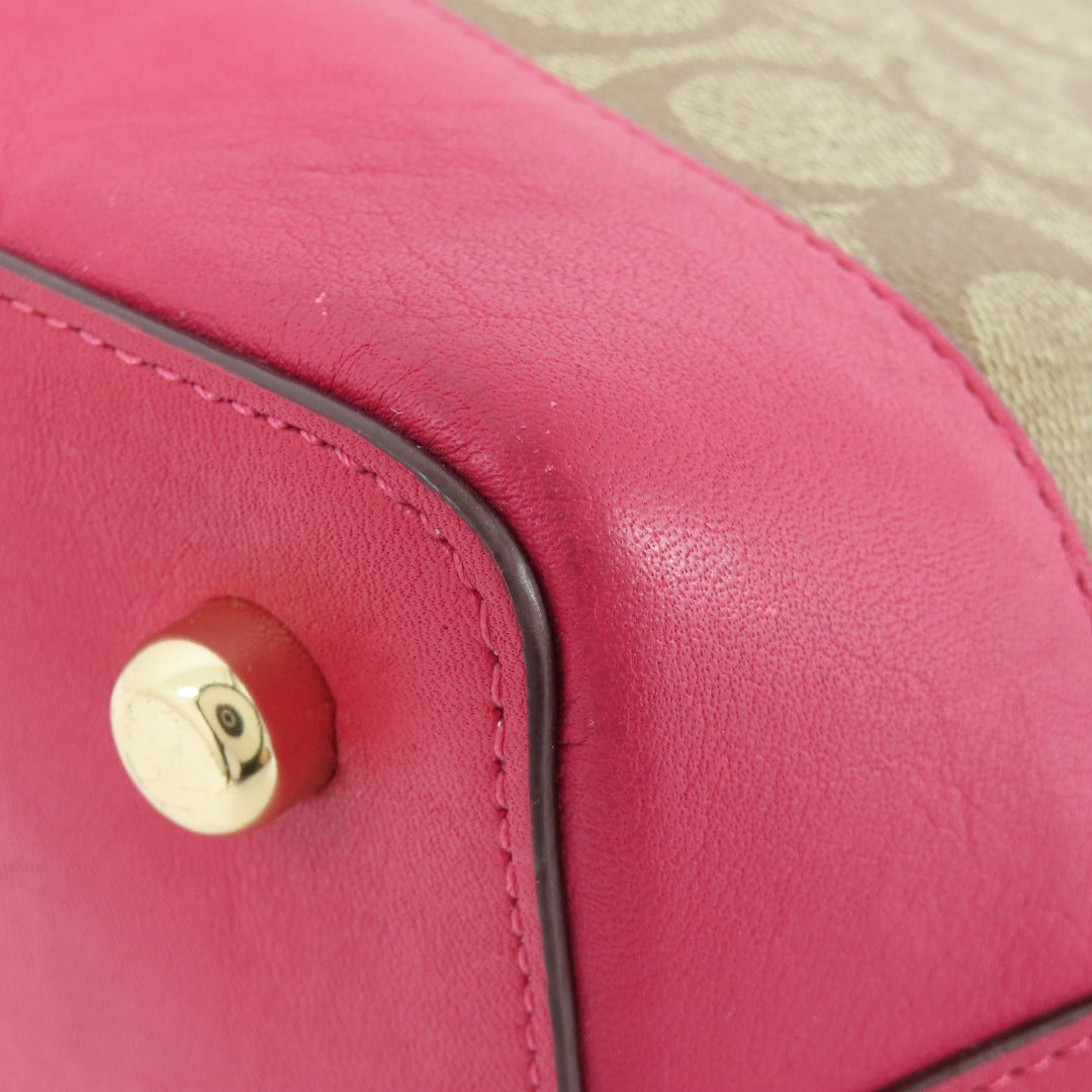 COACH Tote Bag F29564 PVC Brown Signature 2WAY