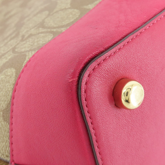 COACH Tote Bag F29564 PVC Brown Signature 2WAY