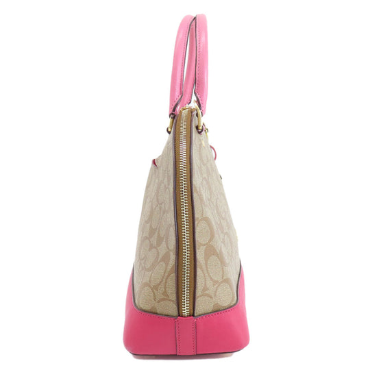 COACH Tote Bag F29564 PVC Brown Signature 2WAY