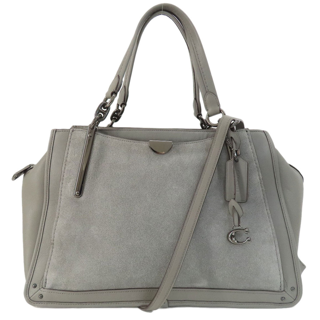 COACH Handbag 32316 leather gray Dreamer 2WAY Women Used Authentic