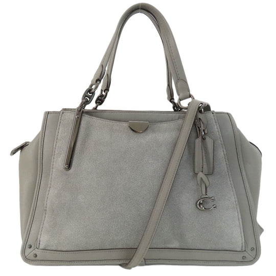 COACH Handbag 32316 leather gray Dreamer 2WAY Women Used Authentic
