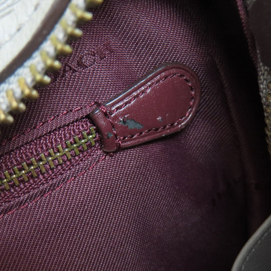 COACH Handbag 32316 leather gray Dreamer 2WAY Women Used Authentic