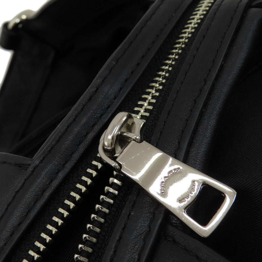 COACH Tote Bag F57612 canvas black Signature Women Used Authentic