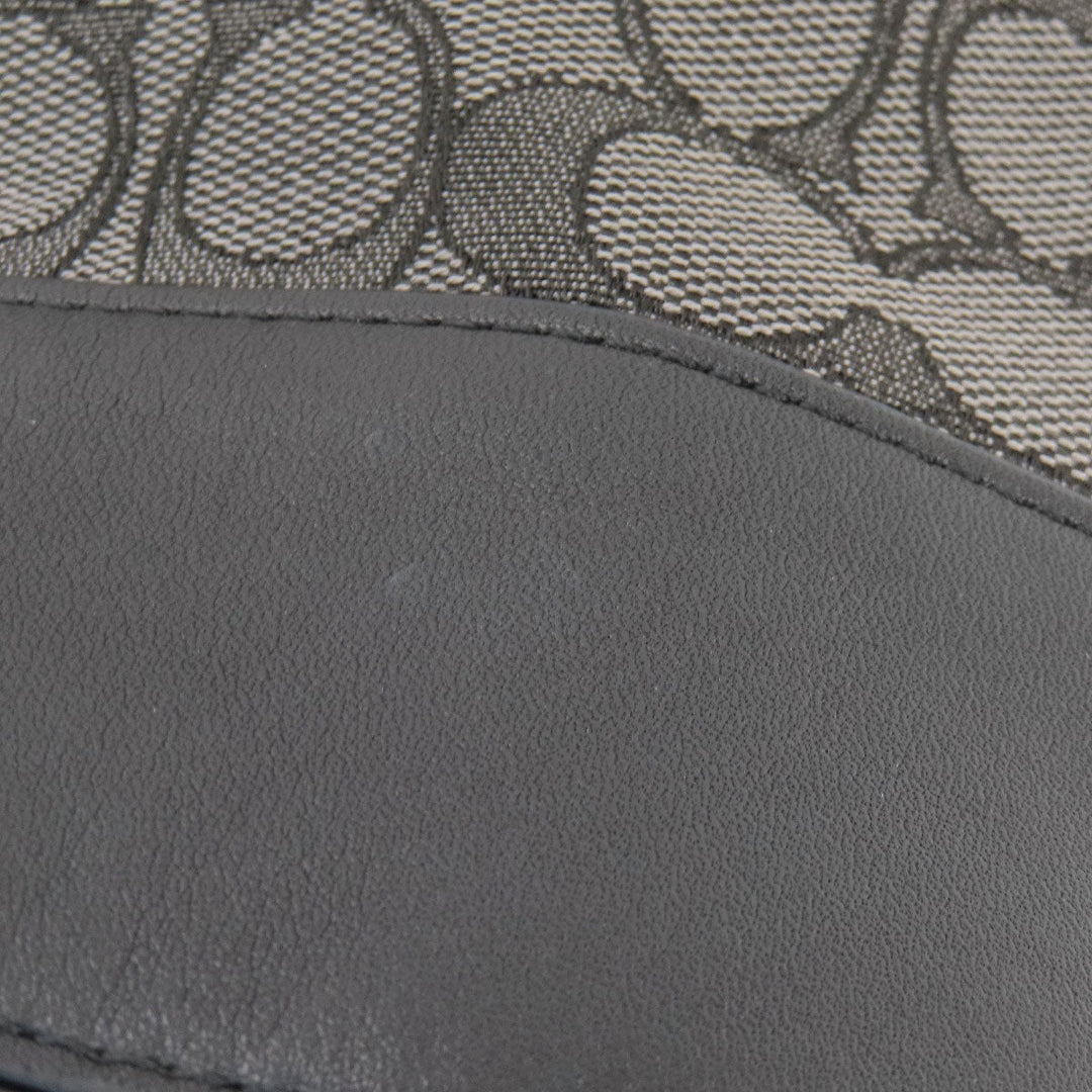 COACH Tote Bag F57612 canvas black Signature Women Used Authentic