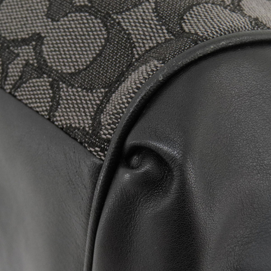 COACH Tote Bag F57612 canvas black Signature Women Used Authentic