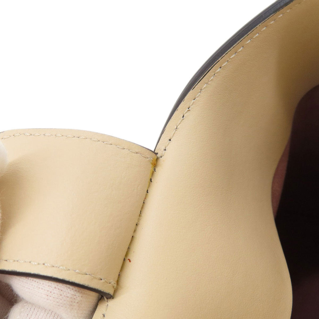 MARNI Handbag leather beige logo