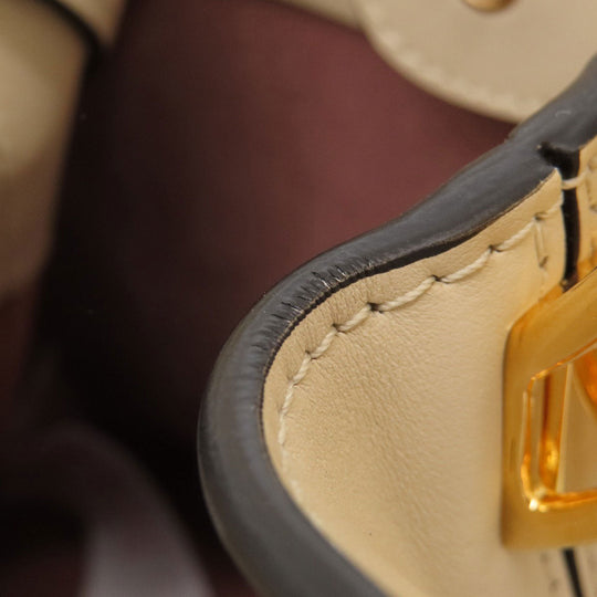 MARNI Handbag leather beige logo